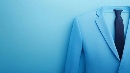 Poster - Modern Minimalist Interior With Soft Blue Hues and Sharp Shadows Creating a Serene Atmosphere in Natural Light