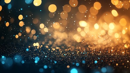 Poster - Sparkling Bokeh Lights Create a Mesmerizing Atmosphere in a Dimly Lit Setting During Evening or Nighttime