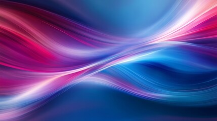 Poster - Vibrant Swirls of Pink and Blue Create an Abstract Landscape of Color Blending Gracefully in a Serene, Dreamlike Atmosphere
