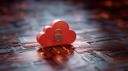 Poster - The Holographic Cloud Computing Security Concept With Abstract Network on the Background as Modern Innovation and Development for Digital Service and Future