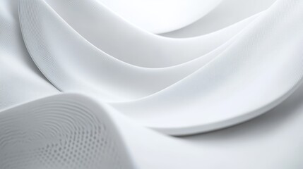 Poster - Curved White Surface With Smooth Undulations Creating a Modern and Minimalistic Design in Bright Lighting