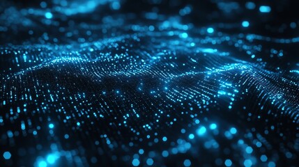 Aufkleber - Close-up View of a Circuit Board Highlighting Intricate Patterns and Glowing Blue Connections in a Tech Environment During Nighttime