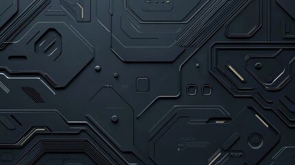 Aufkleber - High-tech Abstract Background Showcasing Intricate Circuitry Patterns With Glowing Orange Highlights Creating a Futuristic Atmosphere