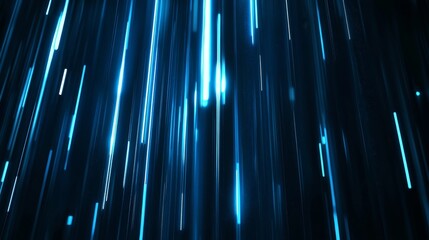 Aufkleber - Bright Blue Light Rays and Glowing Particles Create a Vibrant Digital Background in a Futuristic Style