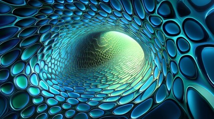 Poster - Mesmerizing Abstract Representation of a Swirling Vortex in Deep Space With Glowing Particles and Vibrant Colors at the Center Showcasing Cosmic Beauty