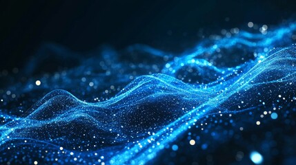 Aufkleber - Dynamic Blue and Orange Light Trails Create an Abstract Representation of Speed and Motion in a High-Tech Environment