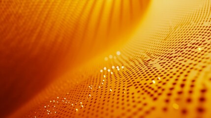 Poster - Intricate Patterns of Golden Light Reflecting on a Metallic Surface in a Close-Up View Highlighting Texture and Design Elements