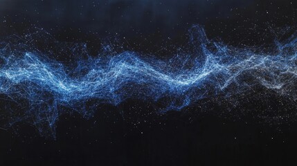 Poster - stunning view of a luminous cosmic tail in the depths of space captured during a clear night sky obs
