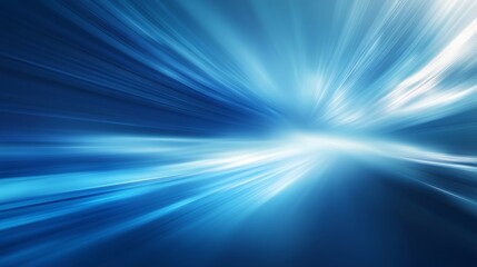 Fototapete - Dynamic Blue Abstract Background Featuring Light Rays Radiating Outward, Creating a Sense of Motion and Tranquility