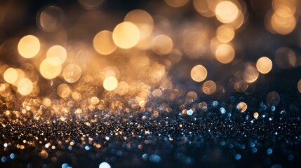 Aufkleber - Sparkling Bokeh Lights Create a Mesmerizing Atmosphere in a Dimly Lit Setting During Evening or Nighttime