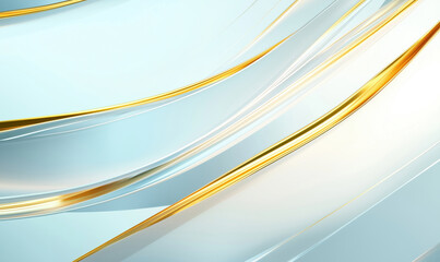 Poster - elegant abstract background with flowing curves and golden accents.