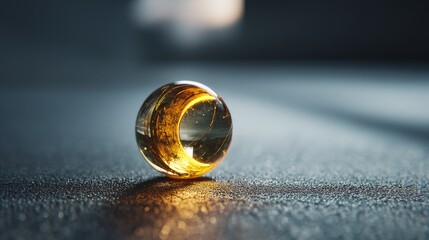 Aufkleber - A glass orb captures a glowing crescent moon, resting elegantly on a smooth velvet surface. Soft starlight enhances the cosmic atmosphere, creating a mystical feel