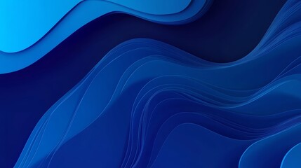 Poster - Multiple Shades of Blue Create a Textured Pattern Resembling Layered Geometric Shapes on a Smooth Surface