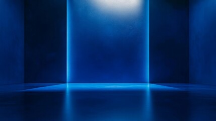 Poster - Sunlight Streaming Through a Dark Room Creates a Serene Atmosphere With Contrasting Shadows on the Floor