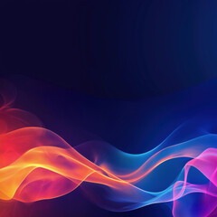 Poster - Colorful abstract wave background with smooth flowing lines and gradients.