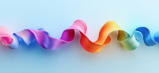 Poster - colorful flowing ribbons in vibrant hues creating a dynamic abstract background.