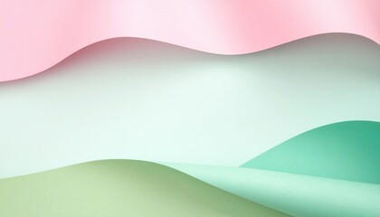 Poster - Exploring abstract waves digital art visual design creative space soft color palette fluid shapes for tranquil inspiration