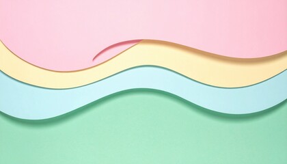 Poster - Colorful wavy paper background graphic design abstract art digital environment creative concept