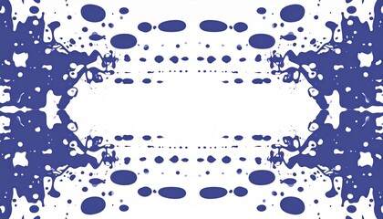 Poster - Dynamic blue ink splatter art studio digital artwork abstract aerial view creative expression