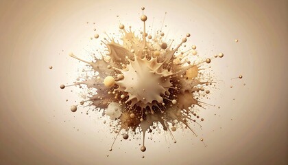 Poster - Dynamic paint splash action abstract art studio digital illustration creative space aerial view artistic expression