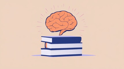 Poster - Colorful Stacked Books on a Digital Background Symbolizing Education and Technology in Creative Learning Environments