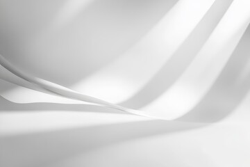 Poster - Light Rays Emanate From a Bright Source, Creating a Striking Contrast on a Soft Gray Surface During a Calm and Serene Moment