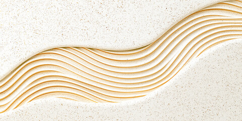 Wall Mural - Japanese-inspired gold line abstract background
