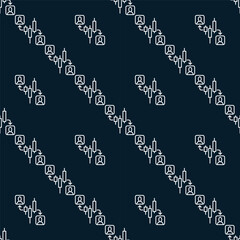 Poster - Stock Market Trading vector buying and selling seamless pattern in thin line style