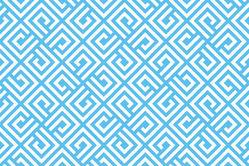 Leinwandbilder - Abstract geometric pattern. A seamless vector background. White and blue ornament. Graphic modern pattern. Simple lattice graphic design