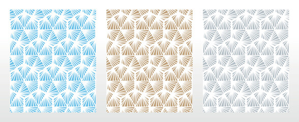 Leinwandbilder - Set of abstract geometric patterns. Seamless vector backgrounds. Colored ornaments Graphic modern patterns Simple lattice graphic design