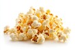 © Abir - Delicious buttery popcorn pile isolated white background food snack movie tasty grain light sweet