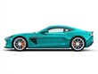 © Yothin - Teal Luxury Sports Coupe Side Profile on White Background