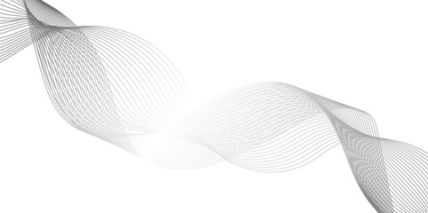 Canvas Print - abstract wave line element for design, modern background with grey wave lines and particles, abstrac