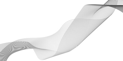 Canvas Print - abstract wave line element for design, modern background with grey wave lines and particles, abstrac