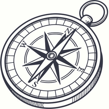 compass vector icon white background 