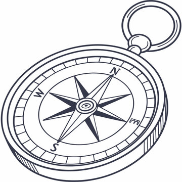 compass vector icon white background 