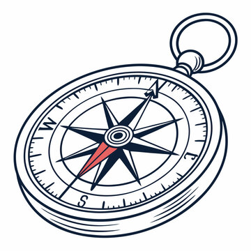 compass vector icon white background 