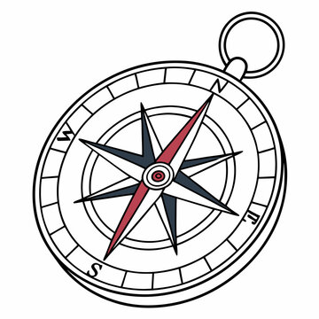 compass vector icon white background 