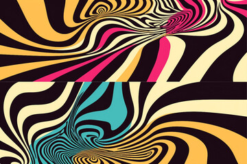 Poster - vintage generative ai design featuring geometric patterns with creative retro aesthetic style