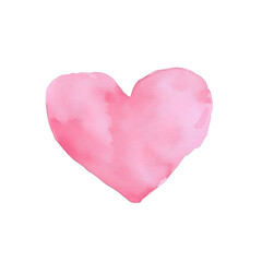 Poster - Soft Watercolor Heart Shape with Gentle Texture and Warm Colors