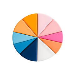 Poster - Minimal Design of a Divided Chart in Bright Colors for Analysis