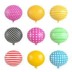 Poster - Set of Colorful Speech Bubbles in Various Patterns and Colors