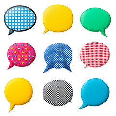 Poster - Colorful Speech Bubbles in Various Designs for Creative Communication
