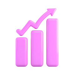 Poster - Simple Abstract Shape that Looks Like a Graph in Pink Color