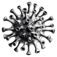Poster - Simple Virus Design Featuring Intricate Pattern and Form