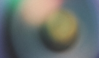 Poster - grainy gradient grayish yellow blue abstract blurred background with noise