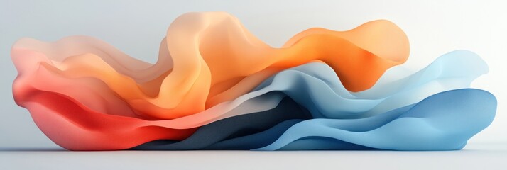 Poster - Abstract flowing forms in vibrant colors