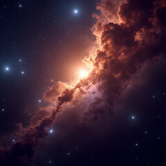 northern lights in the space