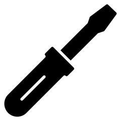 Poster - Screwdriver solid Icon for Repair and Construction Services Projects. 42 pixels editable
