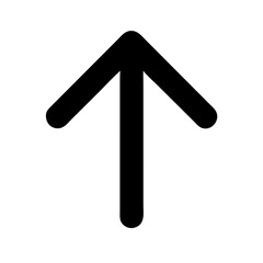 Aufkleber - Simple upward arrow, isolated, for website design